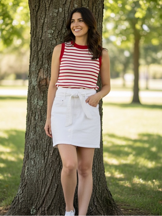 Rebecca Minkoff Dresses & Skirts - Rebecca Minkoff White Denim Mini Callie Skirt RTR Size XS